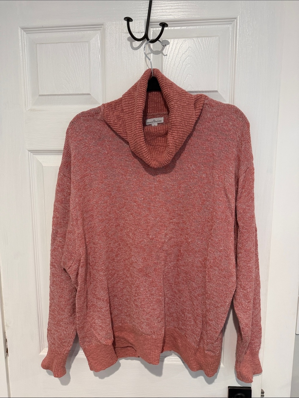 L.L. Bean Dusty Rose Cowl Neck Sweater small